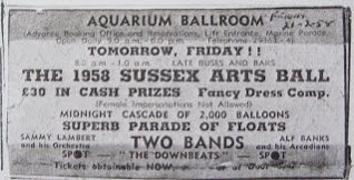 Sussex Arts Ball advertisement 1985.