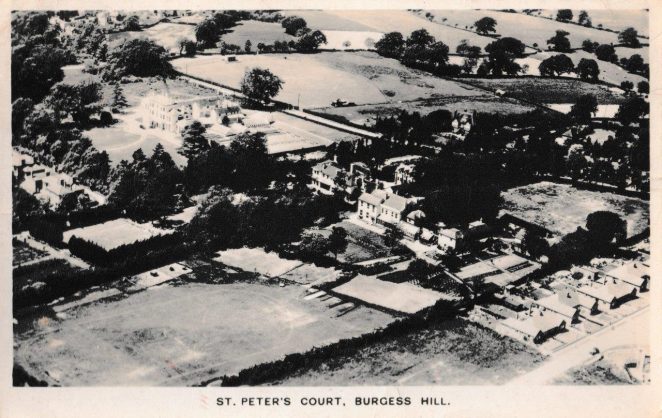 St Peter's Court School aerial photo, 1950s