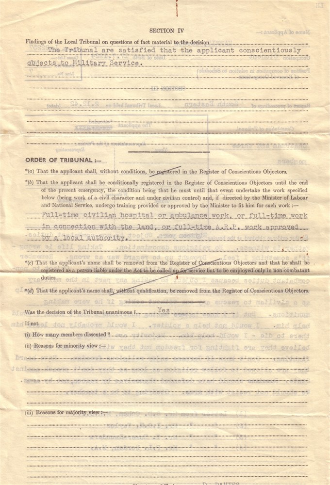 Report of tribunal hearing into Gordon Harris' application to be