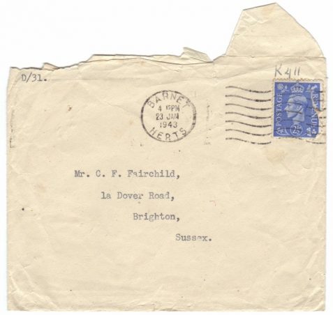 Two letters from Captain R. Signals, apparently concerning CTF's discharge from SCU3 [Special Communications Unit] and his commencement of full time Voluntary Interceptor work at home