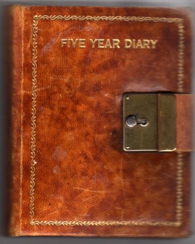Photograph of the front cover of diary of Margery May Barrett