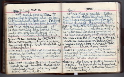 Extract from the diary of Margery May Barrett
