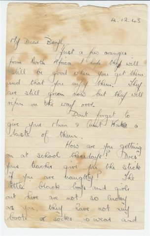 Letter to Beryl Speed from Robert Lilywhite