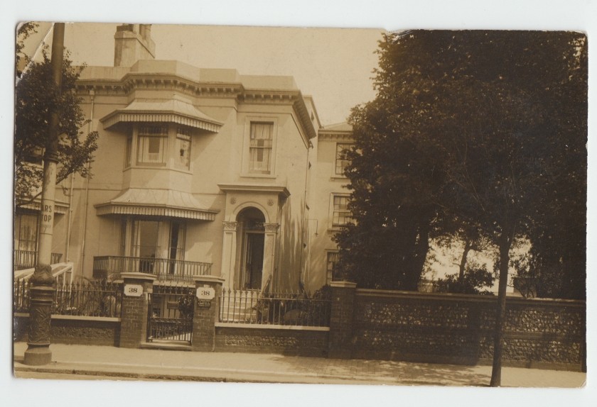 Postcard of 38 Dyke Road, home of the Volk family My Brighton and Hove