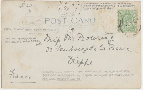 Postcard entitled 'Seven Dials, Dyke Road, Brighton'