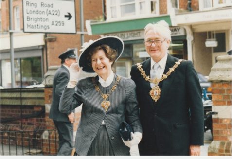 Photo of the Mayor of Hove, James Michael Buttimer, and Mayoress Audrey Buttimer