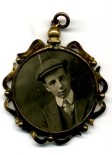 Photograph in open locket of Frederick George Stoner
