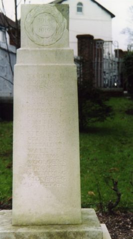 Photograph of memorial at Stanford Road Infants School, Brighton