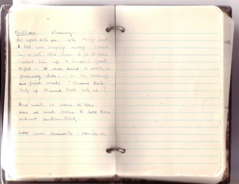 Diary entry from the diary of Flora Doris Jolly