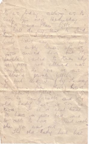 Letter from John Leech to Amelia Rose Leech written from France or Belgium