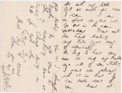 Letter from John Leech to Amelia Rose Rowe whilst JL was stationed in Colchester.