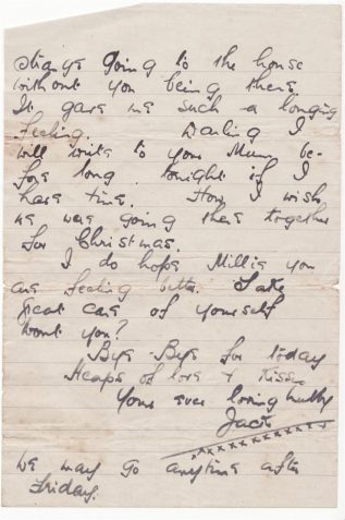 Letter from John Leech to Amelia Rose Leech whilst JL was stationed in Colchester