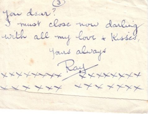 Letter from Lance-Corporal Ray Harris to Doreen Sellman