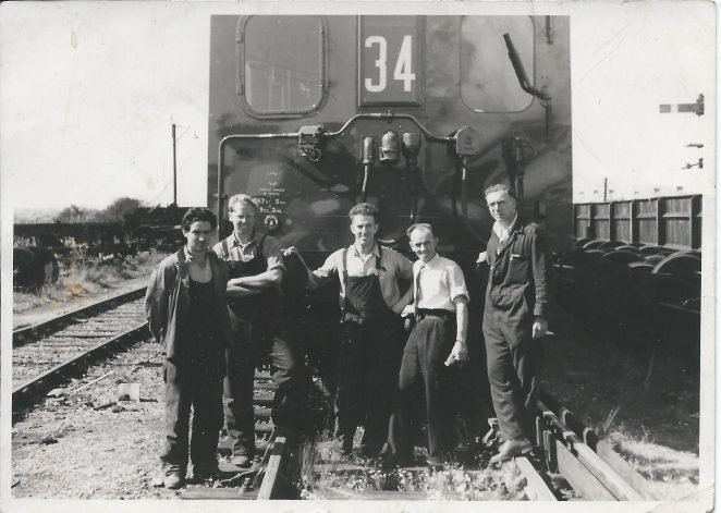 Lancing Carriage Works - Showing my father (1st l-r), others unknown.