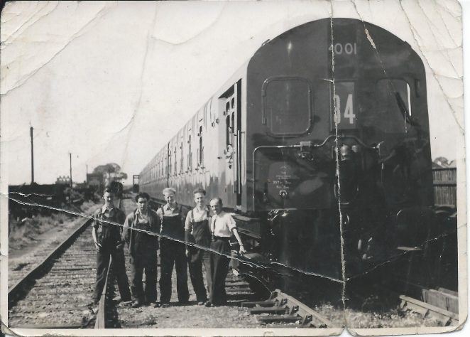 Lancing Carriage Works - Showing my father (2nd l-r), others unknown.