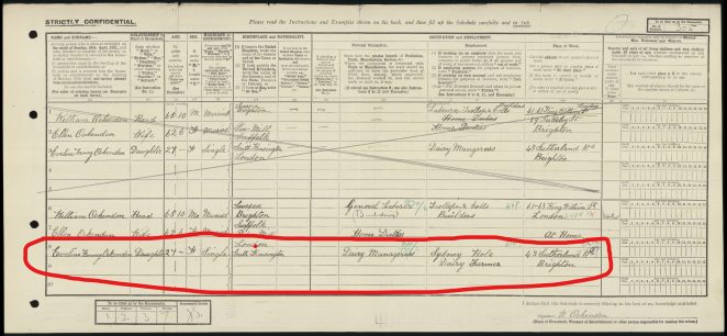 1921 Census - Sudeley Street, Kemp Town