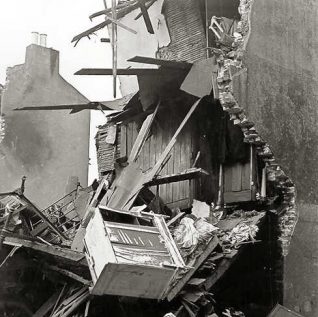 Bomb damaged house | From a private collection