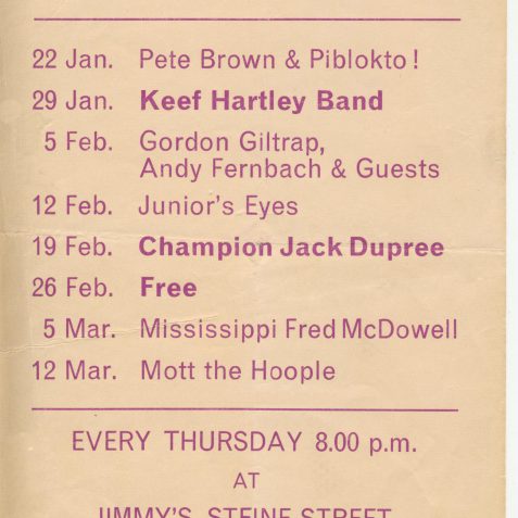 1970 Flyer | From the private collection of Chris Dawson