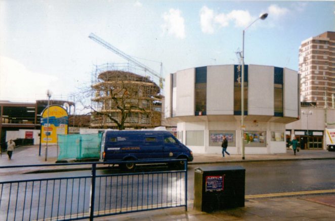 Building of the new Churchill Square with remains of the old. 1997 | From the private collection of Carol Homewood