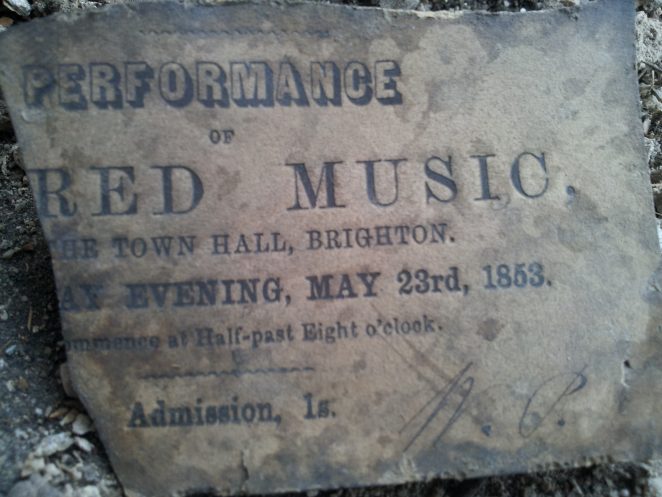 Old concert ticket 1853
