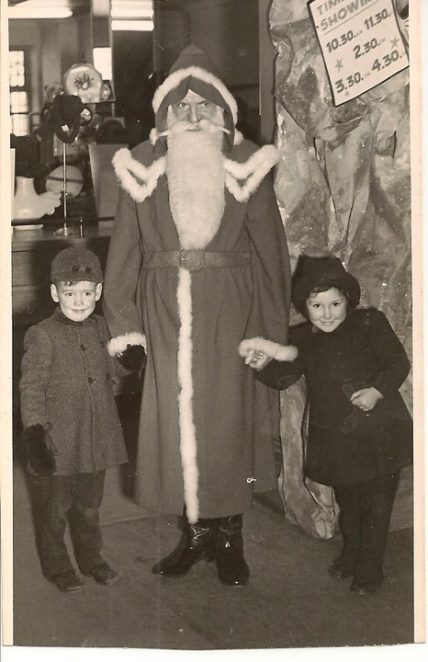 Father Christmas in his grotto at the Brighton Co-operative shop | From the private collection of Pat Salmon