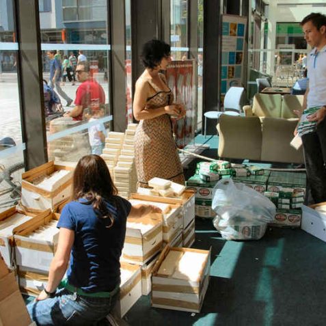 Volunteers sorting materials | Photo by Tony Mould