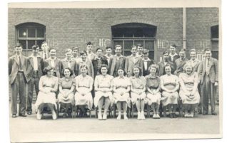 5th form class at The Fawcett School, 1949 (David Blackford is 4th from the left). | Photo from the private collection of David Blackford