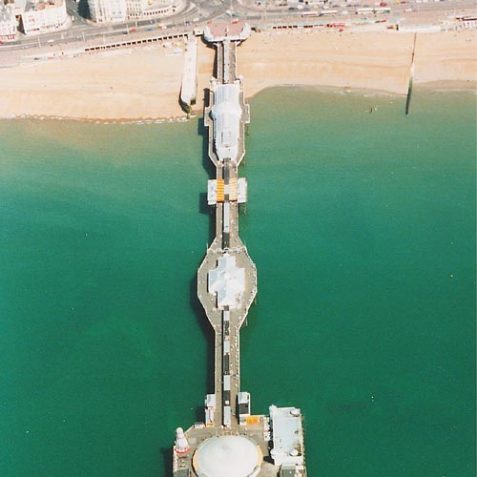 Aerial view, Palace Pier, July 1991 | Picture contributed on 11-05-04 by Ian McKenzie, from private collection