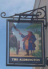 Sign for The Aldrington pub | From a private collection