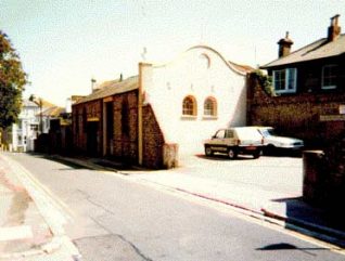 The Old Barn sited on a car park