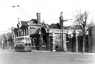 Trolleybus FUF 37 outside Lewes Road Depot in 1959 | From the private collection of Gordon Dinnage