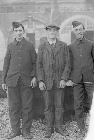 The three young men are from left to right Arthur Goodchild, Sutton Smith and Ned Goodchild. | From the private collection of Brian Drury