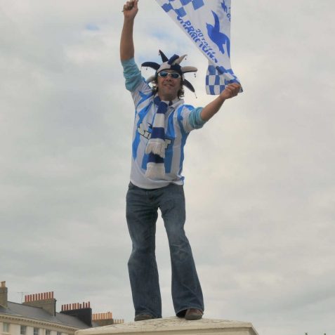 Celebrating Brighton and Hove Albion's promotion | Photo by Tony Mould