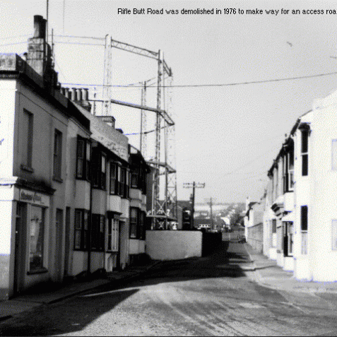 Rifle Butt Road: demolished in 1976 to make way for an access road to the Marina