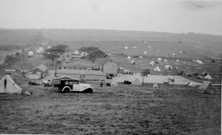 Sheepcote Valley camp site 1956: click on photo to open a large version | From the private collection of Clive Custance