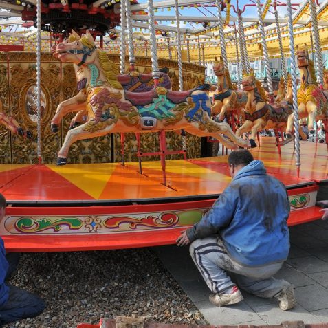 Construction of the Carousel | Photo by Tony Mould