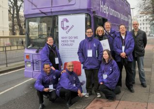 Census bus team with Jennifer and Spooks from My Brighton and Hove | Photo by Tony Mould