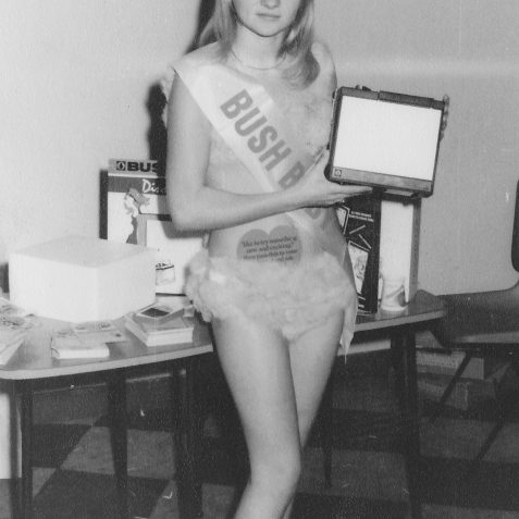 Little Chrissie, one of the 'Go Go' dancers doing a product presentation at Kings West. Where is she now? | Photo by Bob Catt