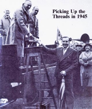 Henry Cotton picking up the prize - It looks as though the prize giving was made from the back of a lorry - austere times. | HPGC Archive