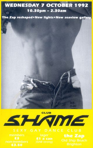 Club shame flyer | Image from the Zap archive