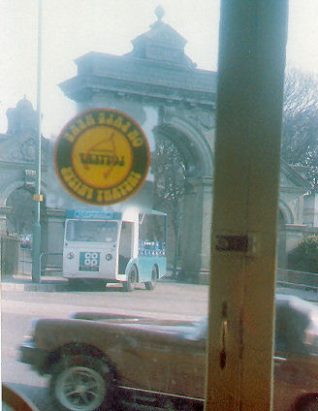 My Co-op milkfloat taken from the cafe | From the private collection of Sherren Hobson