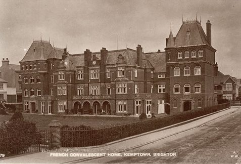 French Convalescent Home: This photograph shows the building with both extension towers whidh were added at a later date. | From the private collection of Tony Drury