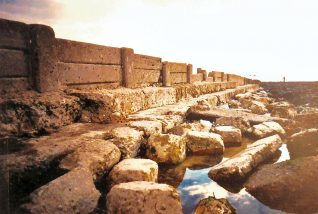 Surviving groynes;click to open a large image | Photo by Sam Flowers