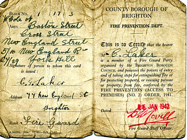 Fire Prevention identification | From the private collection of Bill Laker