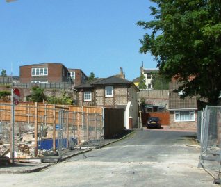 Remaining houses in Hollingdean Lane - the bungalow on the right on the site of the grander Victorian house where the Wyndham family lived. | Photo by Simon Cooper