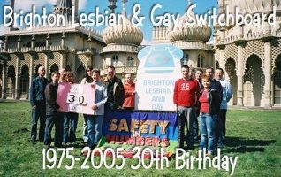 Brighton Lesbian and Gay Switchboard 30th birthday card | Photo from Brighton Lesbian and Gay Switchboard