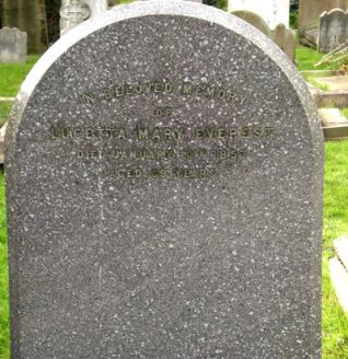 In beloved memory of Lucetta Mary Everest. Died January 10th. 1857, aged 69 years. | Photo by Trevor Chepstow