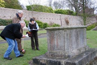 Many of the inscriptions are very difficult to read | Photo by Tony Mould