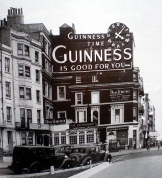 The famous Guinness Clock, Kings Road: click for full sized image | From the private collection of Trevor Chepstow