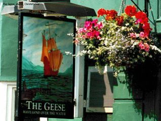 A photograph of the pub sign